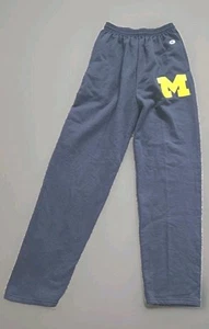 University of Michigan Logo Champion Sweatpants Jogginghose Hose Gr. M weites Bein - Bild 1 von 10