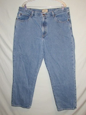 LL Bean Classic Fit Flannel Lined Jeans 40x30 (39x30 actual) 100220 Excellent - Image 1 of 4