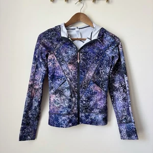 Ivivva Lululemon Girl's Perfect Your Practice Hoodie 10 Purple Space Print - Picture 1 of 7