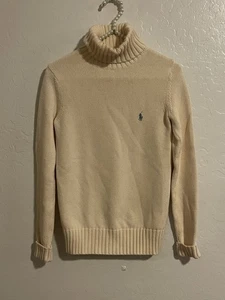 Ralph Lauren Sport Beige Turtle Neck Sweater Size S - Picture 1 of 5