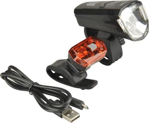 Fischer Fahrrad Beleuchtungs-Set 30/15 Lux Front- und Rückleuchte IP44 85344 - Bild 1 von 5