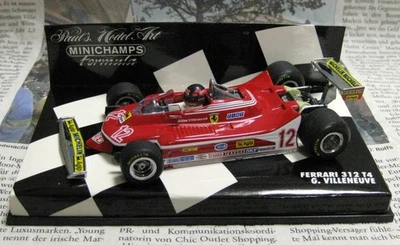 Minichamps PMA 1/43 1979 Ferrari 312T4 #12 Gilles Villeneuve Red Model - Immagine 1 di 3