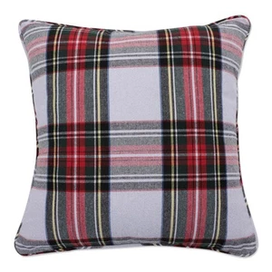 Christmas Indoor Throw Pillow, 18" x 18", Red Plaid - Picture 1 of 3