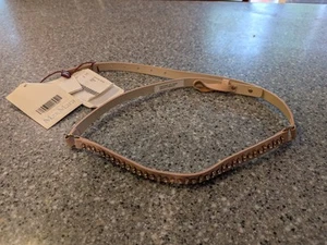 NWT MAX MARA WOMENS LEATHER EMBELLISHED AGITARE POWDER BELT SIZE LARGE - Picture 1 of 11