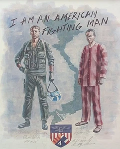 Litografía firmada por Jay ASHURST "I Am an American Fighting Man" primera edición 1985 - Imagen 1 de 3