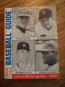 1969 OFFICIAL SPORTING NEWS BASEBALL GUIDE BOOK - Picture 1 of 24