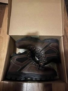 Weatherproof Vintage Men's Brown Faux-Leather Hiker Boots Size 10 - Picture 1 of 16