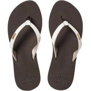Sandalias chanclas de moda atrevidas con cojín estrella Reef para mujer - marrón/blanco - Imagen 1 de 1