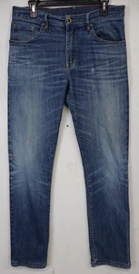 Raleigh Washed Denim Jeans Jones Size 33x32 Blue Pants Made In USA - Picture 1 of 12