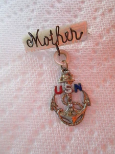 WW2 USN / NAVY Son-in-Service / Mothers Broach - Sweetheart Lapel Pin  - Picture 1 of 3