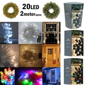 20 luces LED de Navidad de un solo color, luces de copo de nieve, luz de pan de jengibre - Imagen 1 de 62