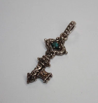 Colgante potenciador llave topacio azul Londres Barbara Bixby plata esterlina y 18 k [104GRA] Foto 1 de 4