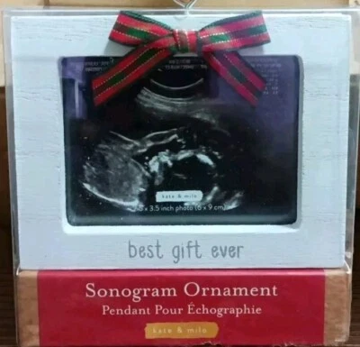  Adorno ecograma Kate & Milo anuncio de embarazo recuerdo de bebé Foto 1 de 2
