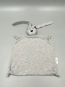 Kululu Sleeping Gray Bunny Lovey Knotted Corners Baby Security Blanket - Picture 1 of 6