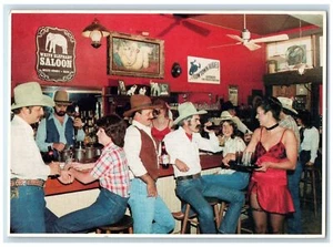 1989 White Elephant Saloon Bar Interior Customers Forth Worth Texas TX Postcard - Picture 1 of 2