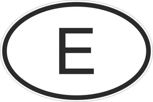Adesivo adesivi sticker codice auto moto ritagliato nazioni ovale spagna - Imagen 1 de 1