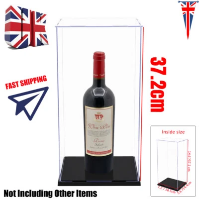 VECTORSOUL001 UK 37cm H Acrylic Display Box Easy Self-Install Big Case Plastic Base Dustproof