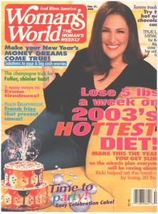 WOMANS WORLD Magazine December 31 2002 Ricki Lake Hottest Diet Lose 5 Lbs A Week - Picture 1 of 1