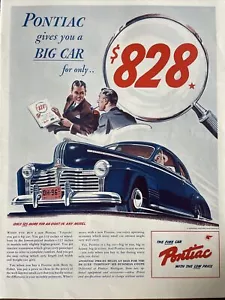Pubblicità d'epoca stampa Pontiac blu 1941, pubblicità ante guerra mondiale - Foto 1 di 1