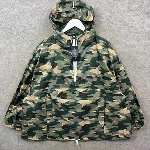 Marks And Spencer Jacket Womens XL Green Camo Anorak Smock Windbreaker BNWT - Picture 1 of 17