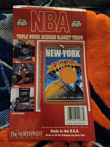 NBA New York Knicks  Northwest 48" X 60" Jacquard  Blanket Throw  Blanket Cover