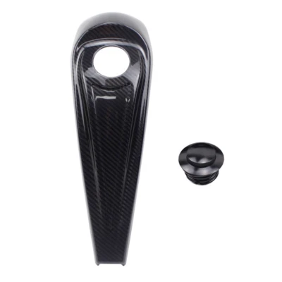 Carbon Fiber Dash Fuel Tank Cap Cover for Harley Street Glide Road Glide FLHT - Image 1 of 4