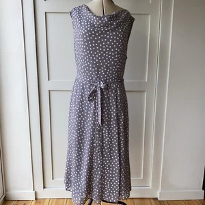 BHS Profile Mocha Dress With White Polka Dots Size 16 - Picture 1 of 6
