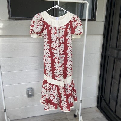 Vestido Hawaiano Shannon Marie Muumuu De Colección Para Mujer XSmall XS Floral Rojo Blanco Foto 1 de 4