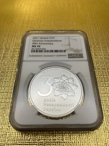 2021 Ukraine Archangel Michael 1 oz Silver 30 Years of Independence NGC MS70 - Picture 1 of 4