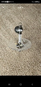 Allen Roth COLFAX 3-Light Pendant Polished Pewter Crytal Glass Shade Lighting - Picture 1 of 1