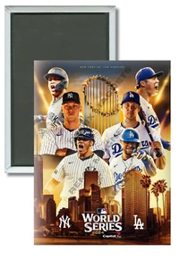 2024 World Series NY Yankees LA Dodgers Matchup 2 x 3 Refrigerator Magnet - Picture 1 of 3