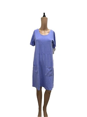 FRESH PRODUCE XS Pastel Purple DRAPE Jersey Cotton Dress - Image 1 of 4