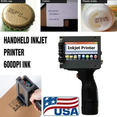 600DPI Handheld Inkjet Printer Date Barcode Label Coding Machine Logo Machines - Image 1 of 4