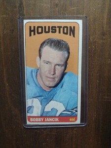 1965 Topps #80 Bobby Jancik Houston Oilers W/L TOPLOADER NO CREASES 