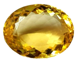 AAA+ großer gelber Topas 97,55 ct. Oval geschliffener loser Edelstein Geschenk für Frauen/Sie - Bild 1 von 6