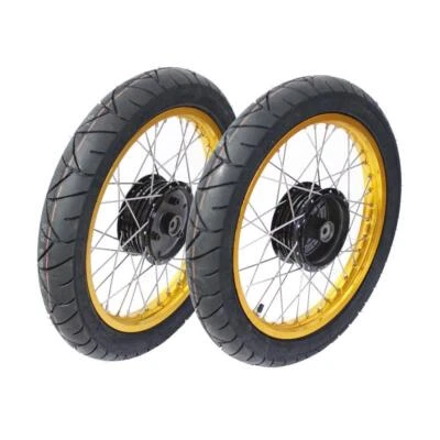 Räder Felge Gold Edelstahl Speichen für Simson S51 S50 S53 KR51 Schwalbe Star - Bild 1 von 2