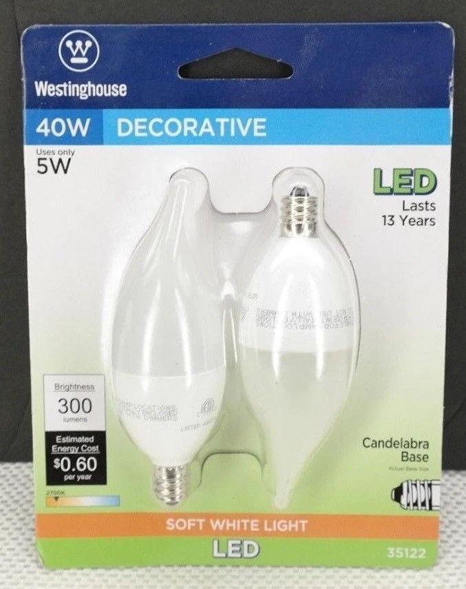 Westinghouse Lighting 5W E12 Candelabra LED Light Bulb 35122  TF - Image 1 of 4