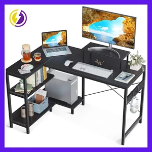 ODK L Shaped Computer Desk with Reversible Storage Shelves, L-Shaped Corner Desk - Picture 1 of 1