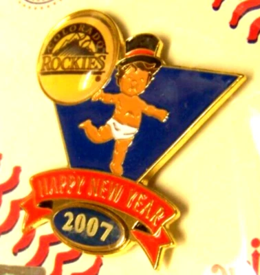 2007 Colorado Rockies Baby New Years pin MLB - Image 1 of 4