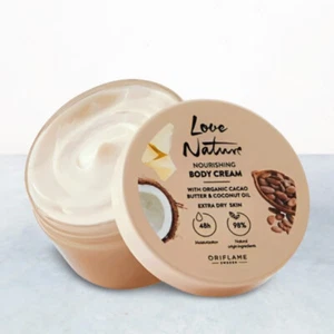 Crema corporal nutritiva Oriflame mantequilla de cacao y aceite de coco 42991 LOVE NATURE - Imagen 1 de 3
