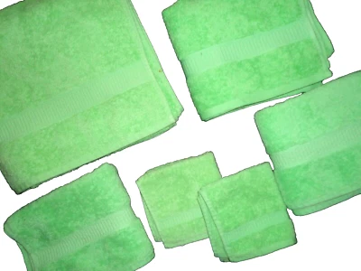 THE COMPANY STORE GREEN SOLID (6PC) HAND & BATH TOWELS & WASHCLOTH SET - Image 1 of 4