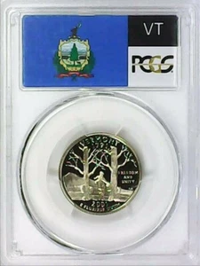 2001-S 25C State Quarter Vermont PCGS PR69 DCAM CLAD 22csr0427 - Picture 1 of 4