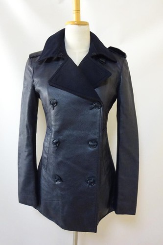 Giacca Bottega Veneta cappotto Navy Scuro Taglia 38 Capospalla Autentico
