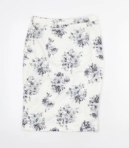 New Look Womens White Cotton Blend Skirt Size 10 - Picture 1 of 10