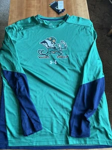 Notre Dame Men’s Long Sleeve Shirt Under Armour Large - Picture 1 of 3