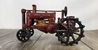 Vintage Red John Deere Cast Iron Toy Farm Tractor Advertising 8"