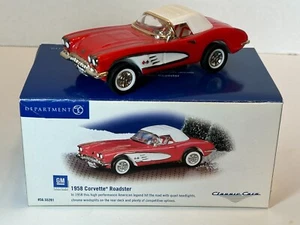 Corvette Roadster 1958 Department 56 en caja coche clásico retirado serie Vette rojo - Imagen 1 de 12