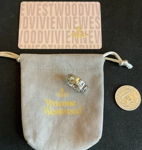 Vivienne Westwood Nana Classic 3D Orb 925 Silver Ring ~Size #6.5 - Picture 1 of 5
