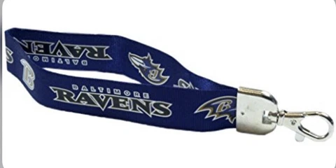 Official Licensed NFL Wristlet Lanyard Keychain Baltimore Ravens Cover