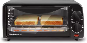 Horno tostador de encimera personal compacto para 2 rebanadas con temporizador d - Foto 1 di 12